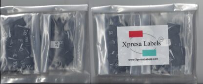 Woven Clothing Size Tags - Black/White